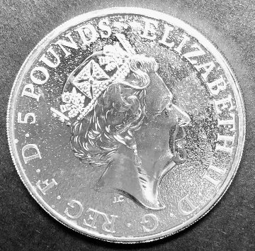 イギリス2017年クイーンズビースト 2オンス銀貨 グリフィン2枚セット画像