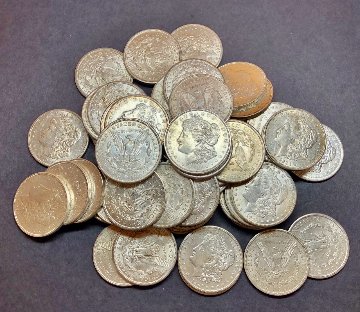 アメリカ1921年モーガンダラー1ドル銀貨　2枚セット画像