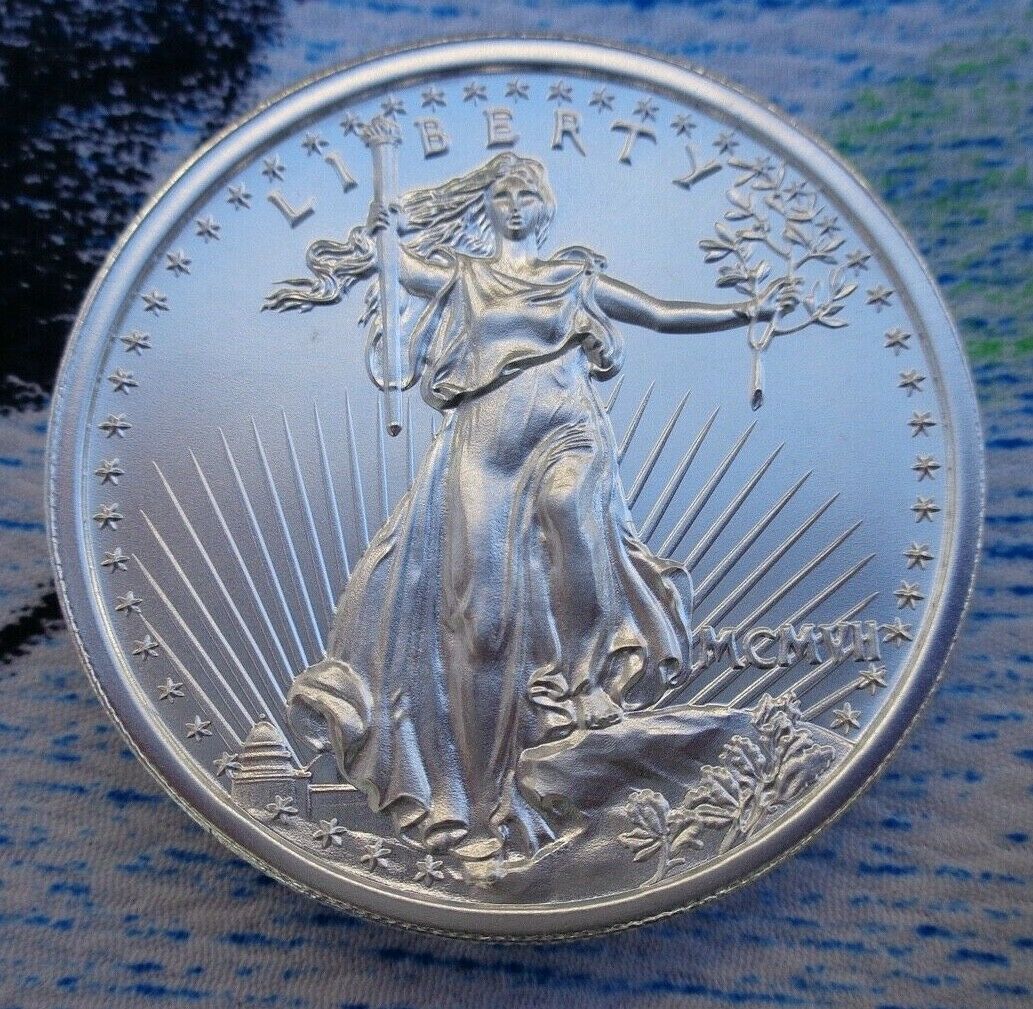 アメリカリバティ2オンス銀メダル画像