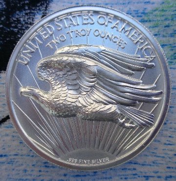 アメリカリバティ2オンス銀メダル画像