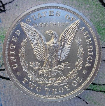 アメリカ1878年モーガンダラー2オンス銀メダル画像