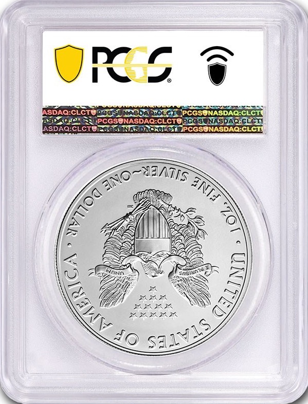 アメリカ2021年アメリカンイーグル銀貨PCGS MS70画像