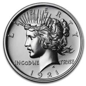 アメリカ1821年2オンスピースダラー銀メダル画像