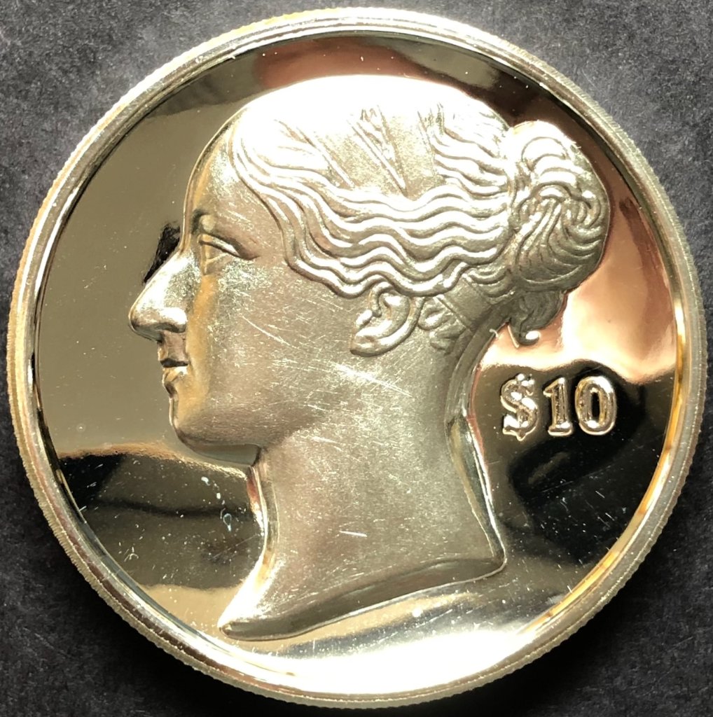 イギリス ヴィクトリア 2オンス銀メダル ピエフォー（倍厚）の画像