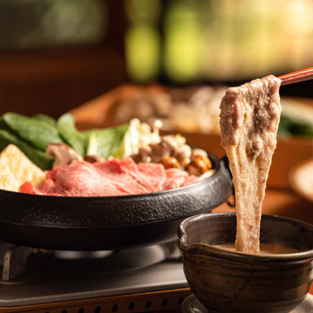 〈とろろすき焼き・化粧箱入〉 とろろすき焼きセット　2人前の画像