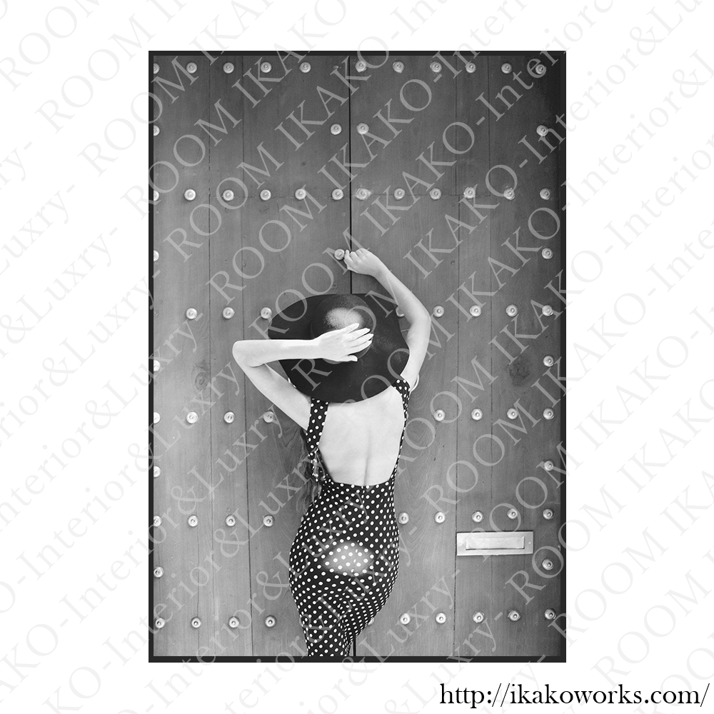 モノトーンの人物モデル・ファッションのキャンバスアート[f733]の画像