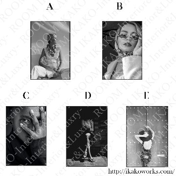 モノトーンの人物モデル・ファッションのキャンバスアート[f733]の画像