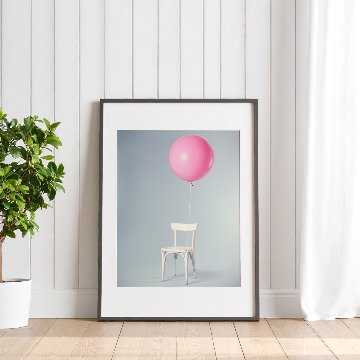 【国内配送・送料無料】バルーン×風船×ピンク×キャンバスアート×アートポスター【1~3営業日で出荷】[f745]の画像