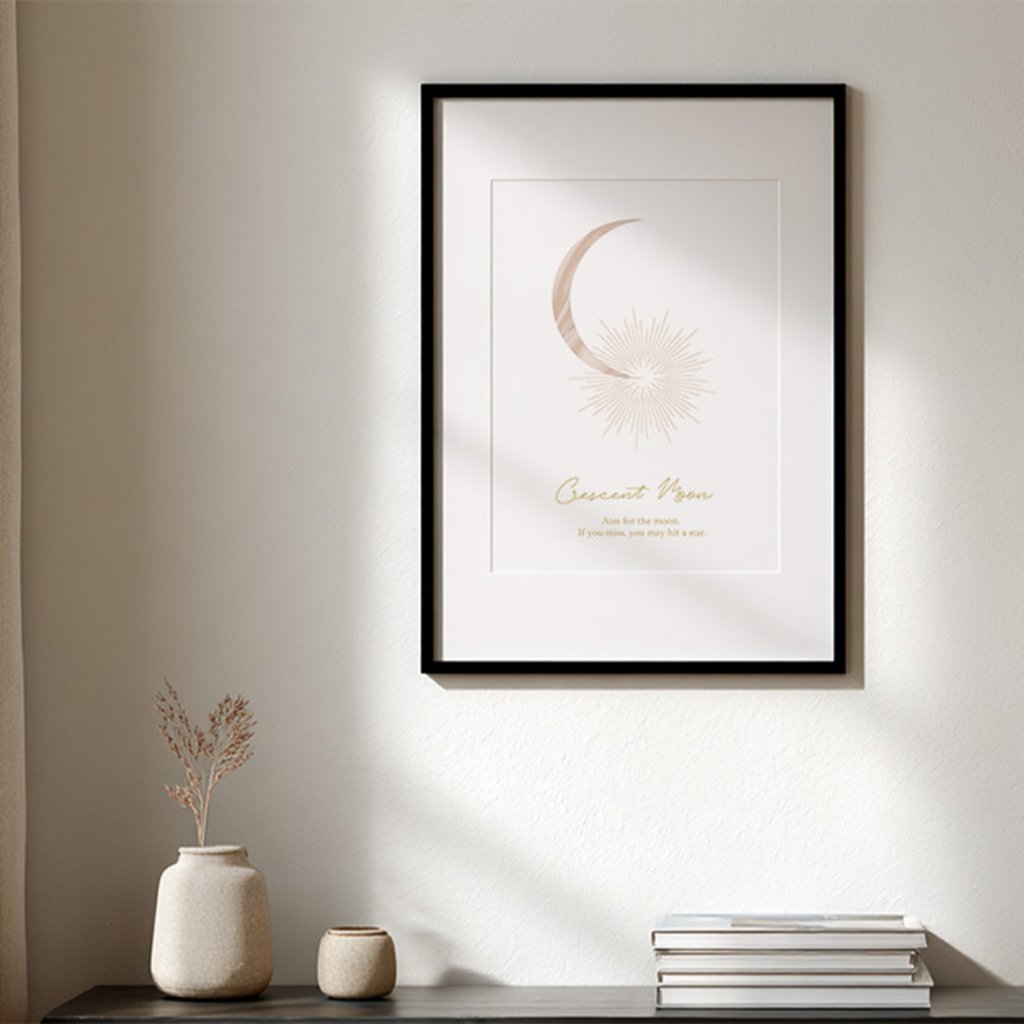 送料無料】［三日月］ゴールドムーン×Crescent Moon×Seleneaアート