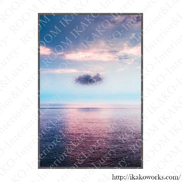 ブルーの海景色とサンセットアート｜キャンバスアート[f755]の画像