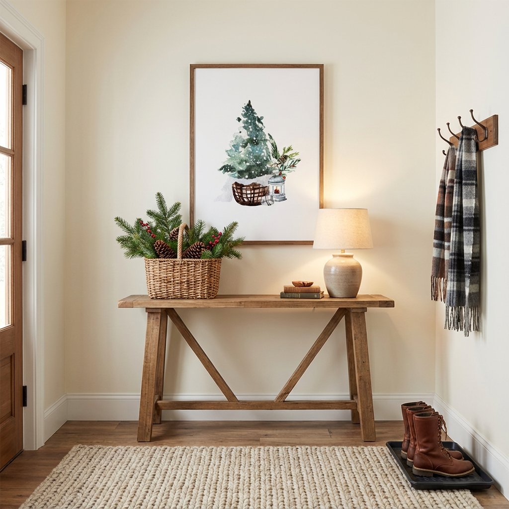 【国内配送・送料無料】クリスマスツリー×リースイラスト×Christmas・Xmas×キャンバスアート×アートポスター【1~3営業日で出荷】[f768]の画像