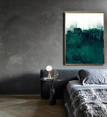 送料無料】グリーン×抽象画×緑の情景×シンプル×キャンバスアート