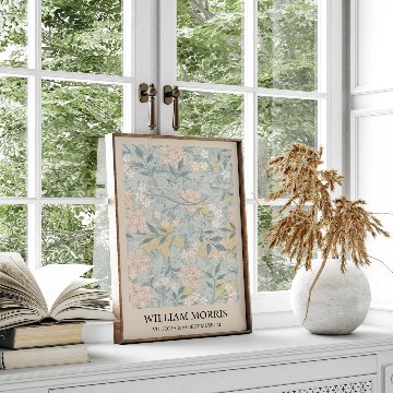【国内配送・送料無料】WILLIAM MORRIS（ウィリアムモリス）×グリーン植物パターンアート×キャンバスアート×アートポスター【1~3営業日で出荷】[f784]の画像