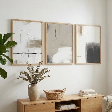 【国内配送・送料無料】ベージュカラー×抽象×グレージュ×キャンバスアート×アートポスター【1~3営業日で出荷】[f786]の画像