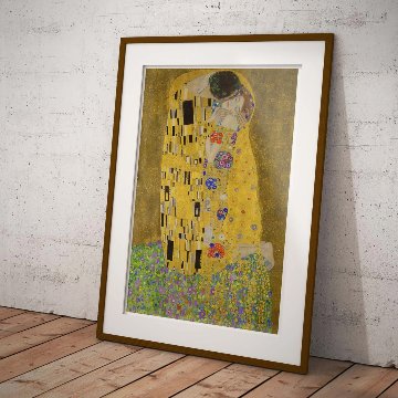 グスタフ・クリムト「接吻」のキャンバスアート[f790]の画像