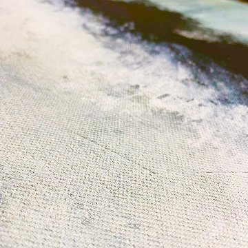 ペールブルー×ブラックのホライズン抽象キャンバスアート[f798]の画像