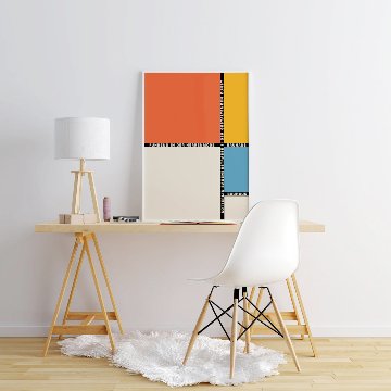 【国内配送・送料無料】レトロ×Bauhaus/バウハウス抽象デザイン×キャンバスアート×アートポスター【1~3営業日で出荷】[f810]の画像