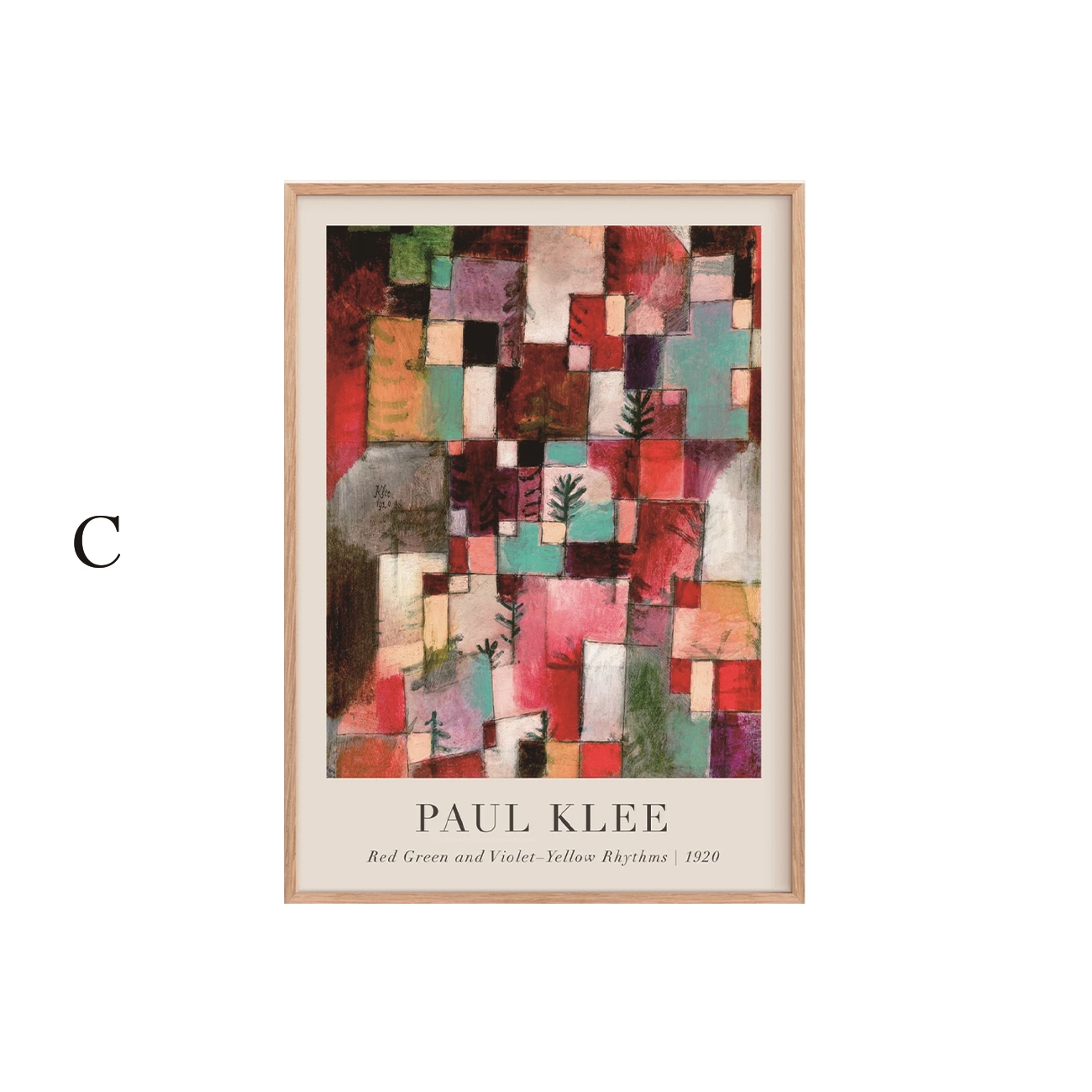 【国内配送・送料無料】パウル・クレー(Paul Klee)×Colors×カラフル×おしゃれキャンバスアート×アートポスター【1~3営業日で出荷】[f811]の画像