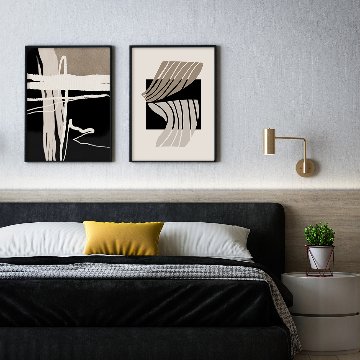 【国内配送・送料無料】モダン抽象画×ブラウンベース×ホテルライク×キャンバスアート×アートポスター【1~3営業日で出荷】[f817]の画像