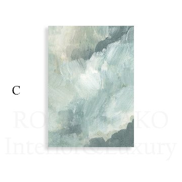セージグリーンのニュアンス抽象キャンバスアート[f818]の画像