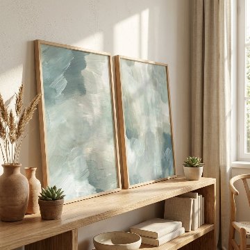 【国内配送・送料無料】エメラルドグリーン油彩×抽象×キャンバスアート×アートポスター【1~3営業日で出荷】[f818]の画像