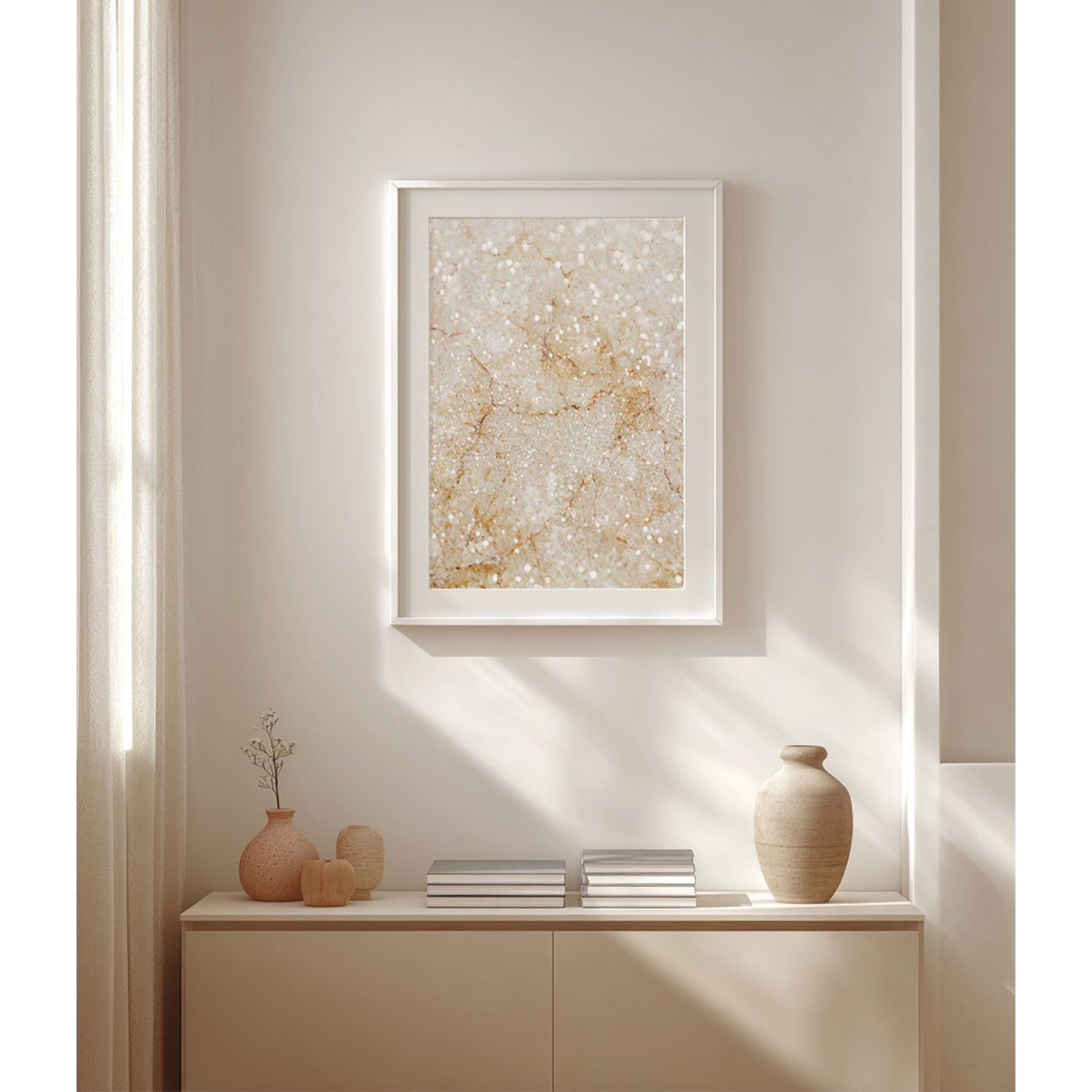 【国内配送・送料無料】ゴールドラメ×上品×金色×ナチュラル×キャンバスアート×アートポスター【1~3営業日で出荷】[f820]の画像