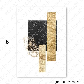 【国内配送・送料無料】「Golden」Seleneaアート×ブラックゴールド×上品キャンバスアート×アートポスター【1~3営業日で出荷】[f822]の画像