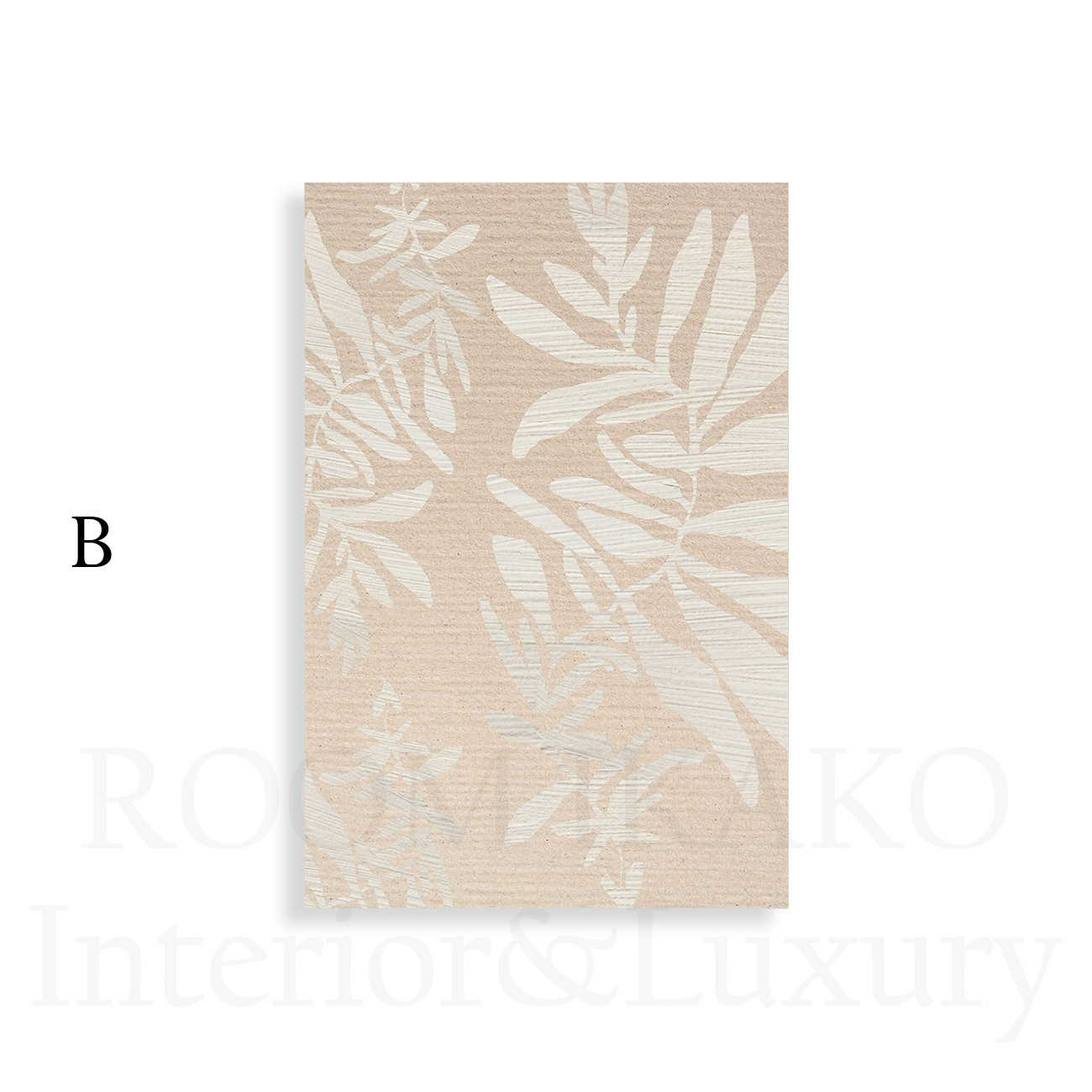 【国内配送・送料無料】観葉植物×ベージュ×葉・リーフ×ナチュラル×キャンバスアート×アートポスター【1~3営業日で出荷】[f825]の画像