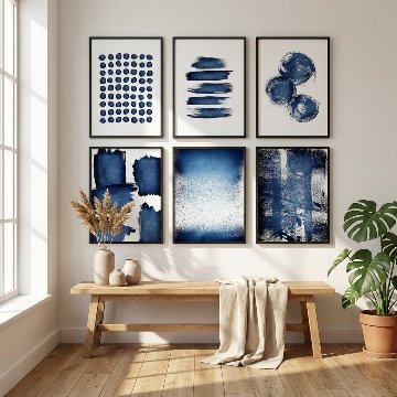 【国内配送・送料無料】涼感×夏×ジャパンディ×水彩×抽象×和×キャンバスアート×アートポスター【1~3営業日で出荷】[f833]の画像