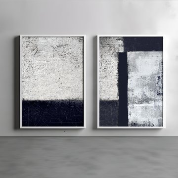 【国内配送・送料無料】コンクリート×石板×ストーンブラック・グレー×抽象キャンバスアート×アートポスター【1~3営業日で出荷】[f841]の画像