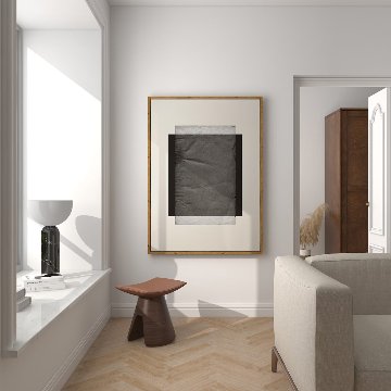 【国内配送・送料無料】黒×薄紙ペーパーデザイン×キャンバスアート×アートポスター【1~3営業日で出荷】[f846]の画像