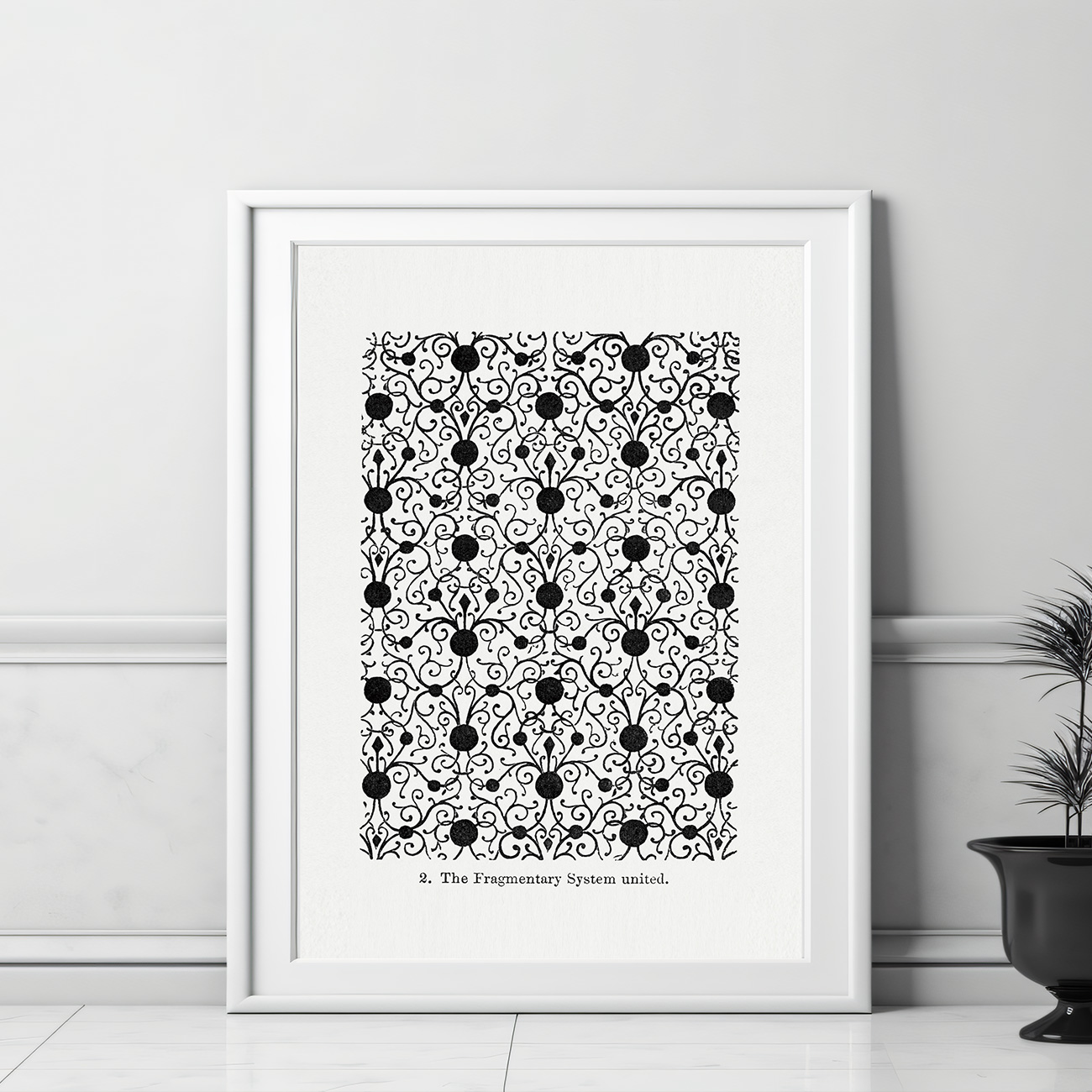 【国内配送・送料無料】アラベスク×ヴィクトリアン×モノトーン×シンプル・ミニマル×キャンバスアート×アートポスター【1~3営業日で出荷】[f850]の画像