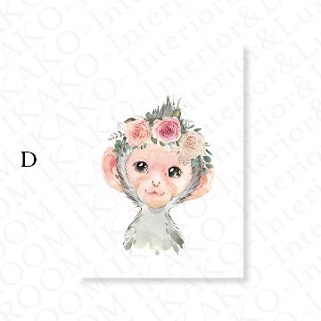 【国内配送・送料無料】フラワーアニマル×花と動物×キャンバスアート×アートポスター【1~3営業日で出荷】[f851]の画像