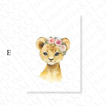 【国内配送・送料無料】フラワーアニマル×花と動物×キャンバスアート×アートポスター【1~3営業日で出荷】[f851]の画像