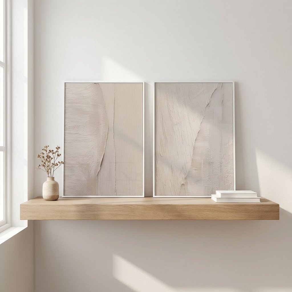 【国内配送・送料無料】流・ピンクベージュインクデザイン×抽象×キャンバスアート×アートポスター【1~3営業日で出荷】[f863]の画像