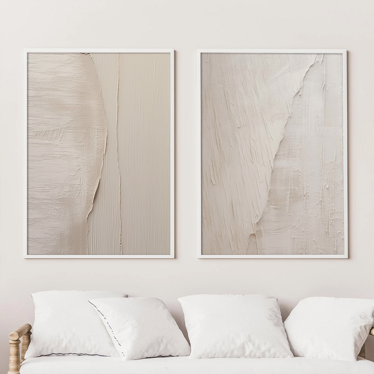 【国内配送・送料無料】流・ピンクベージュインクデザイン×抽象×キャンバスアート×アートポスター【1~3営業日で出荷】[f863]の画像