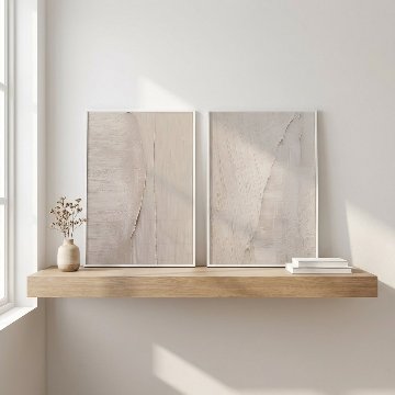 【国内配送・送料無料】流・ピンクベージュインクデザイン×抽象×キャンバスアート×アートポスター【1~3営業日で出荷】[f863]の画像