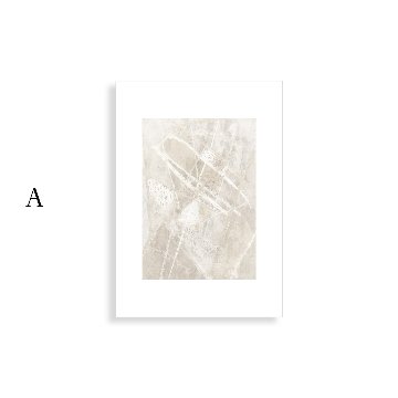 【国内配送・送料無料】ベージュホワイトライン×抽象画×キャンバスアート×アートポスター【1~3営業日で出荷】[f868]の画像