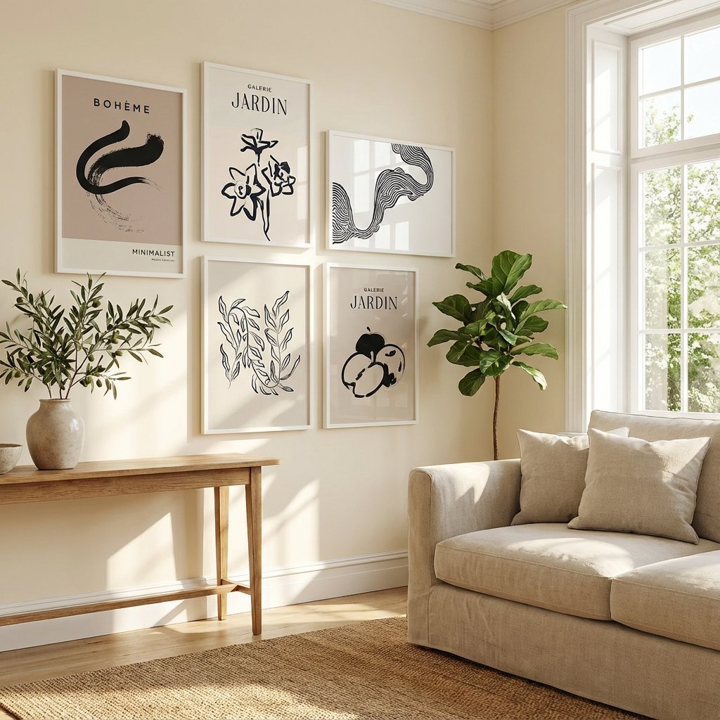 【国内配送・送料無料】［BOTANIQUE：C］抽象・ベージュブラウンデザイン×キャンバスアート×アートポスター【1~3営業日で出荷】[f871]の画像