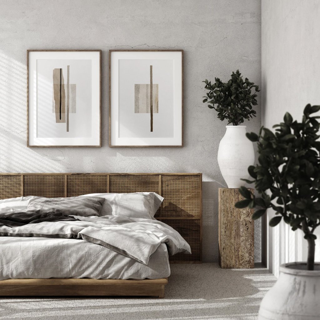 【国内配送・送料無料】やわらかモダン×ブラウン抽象デザイン×キャンバスアート×アートポスター【1~3営業日で出荷】[f874]の画像