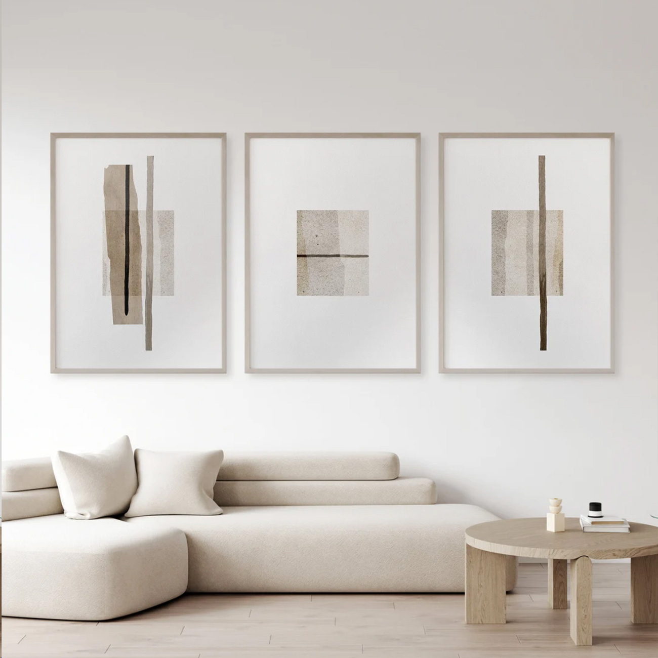 【国内配送・送料無料】やわらかモダン×ブラウン抽象デザイン×キャンバスアート×アートポスター【1~3営業日で出荷】[f874]の画像