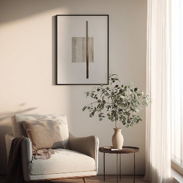 【国内配送・送料無料】やわらかモダン×ブラウン抽象デザイン×キャンバスアート×アートポスター【1~3営業日で出荷】[f874]の画像