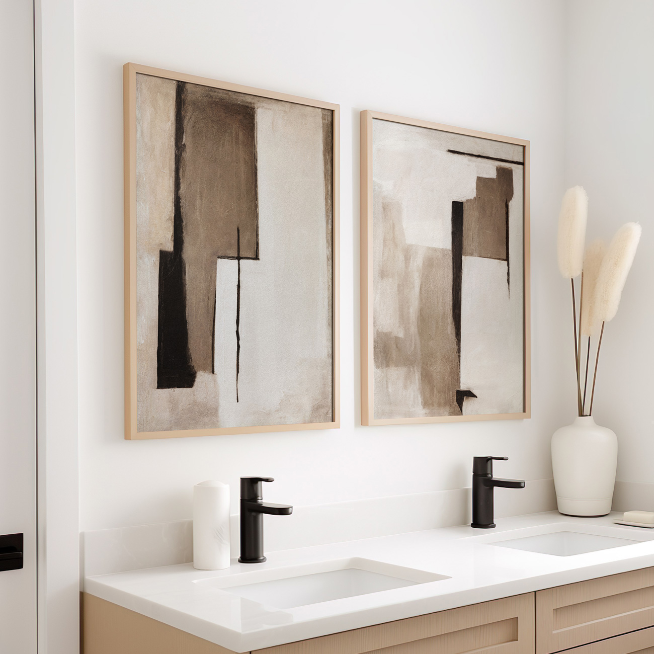 【国内配送・送料無料】ペーパーライクシリーズ×ブラウンベース×キャンバスアート×アートポスター【1~3営業日で出荷】[f875]の画像