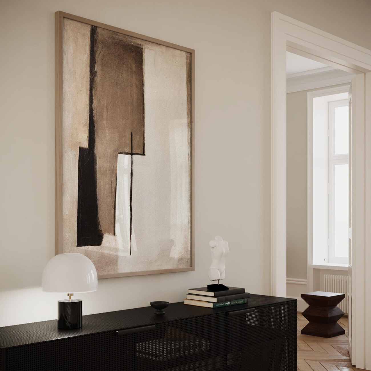 【国内配送・送料無料】ペーパーライクシリーズ×ブラウンベース×キャンバスアート×アートポスター【1~3営業日で出荷】[f875]の画像