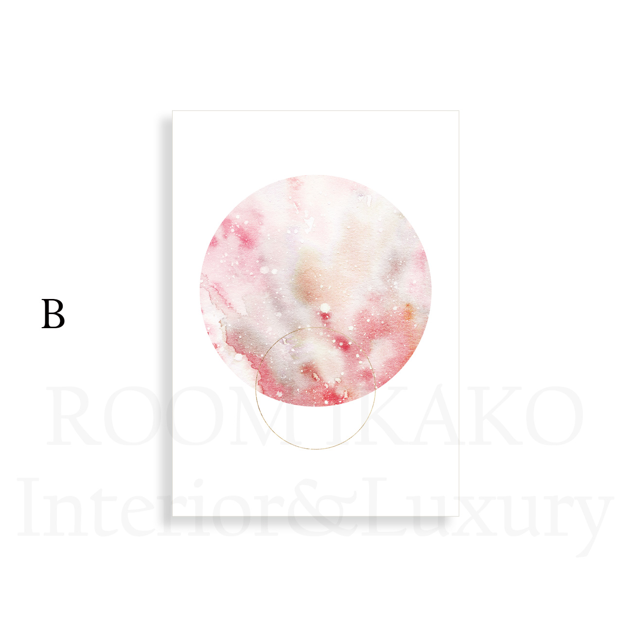 【国内配送・送料無料】AXIS & ORBIT×抽象×ピンク×ブルーSeleneaキャンバスアート×アートポスター【1~3営業日で出荷】[f878]の画像