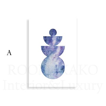【国内配送・送料無料】AXIS & ORBIT×抽象×ピンク×ブルーSeleneaキャンバスアート×アートポスター【1~3営業日で出荷】[f878]の画像