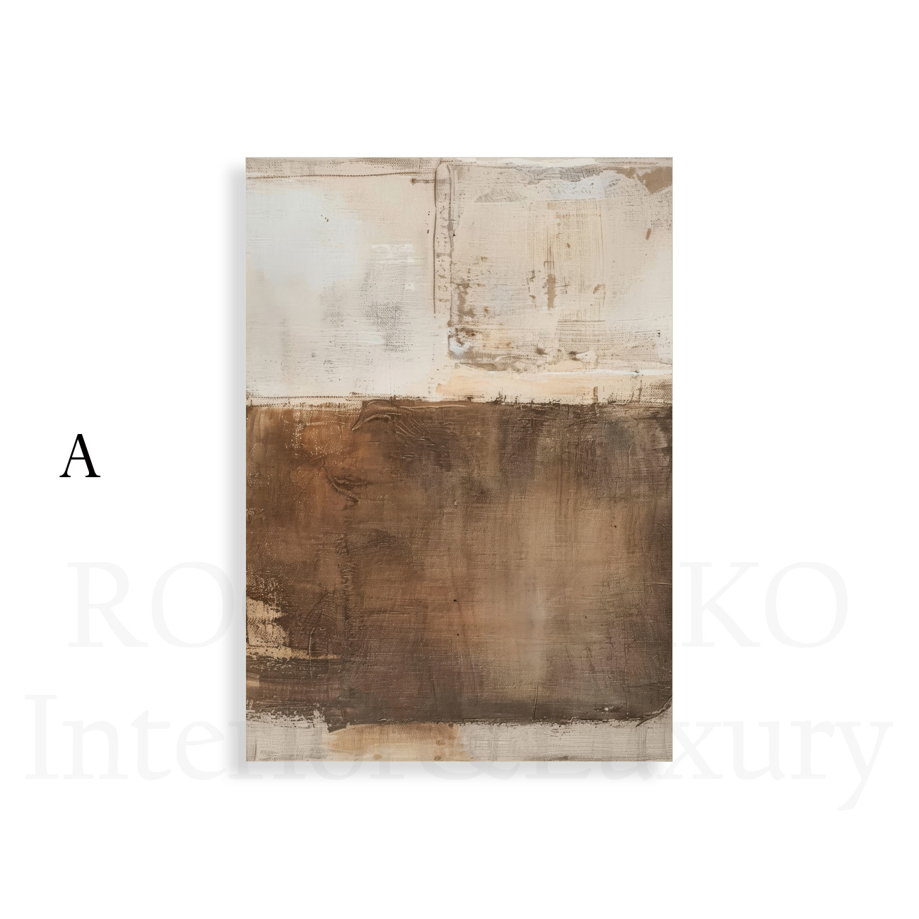 【国内配送・送料無料】『Earth Layers』ブラウン×抽象デザイン×キャンバスアート×アートポスター【1~3営業日で出荷】[f882]の画像