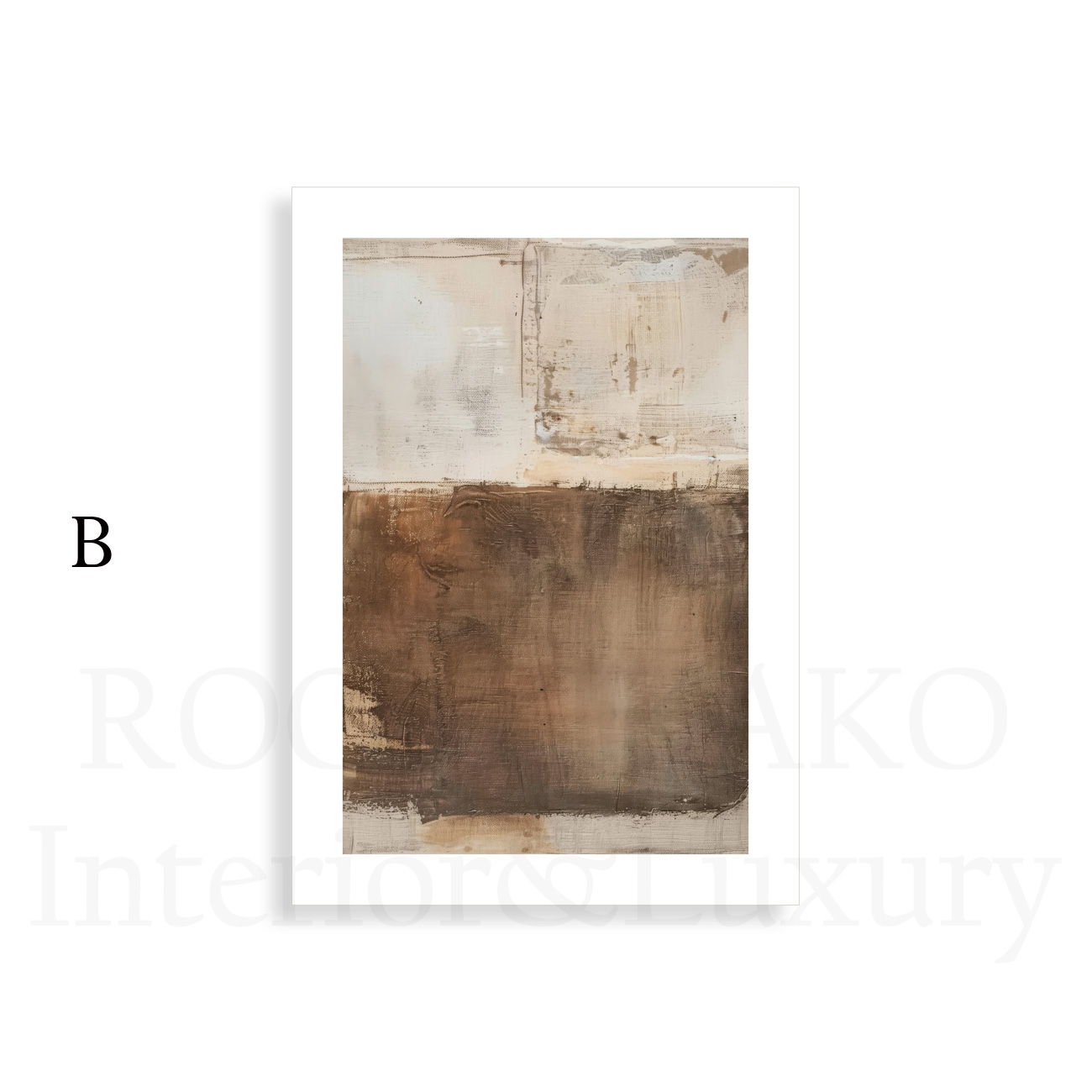 【国内配送・送料無料】『Earth Layers』ブラウン×抽象デザイン×キャンバスアート×アートポスター【1~3営業日で出荷】[f882]の画像