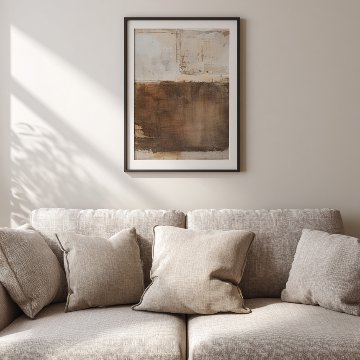 【国内配送・送料無料】『Earth Layers』ブラウン×抽象デザイン×キャンバスアート×アートポスター【1~3営業日で出荷】[f882]の画像