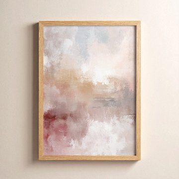 【国内配送・送料無料】［Lueur｜リュール］ピンクベージュ×抽象デザイン×マーブル×キャンバスアート×アートポスター［Altinage｜アルティナージュ］【1~3営業日で出荷】[f884]の画像